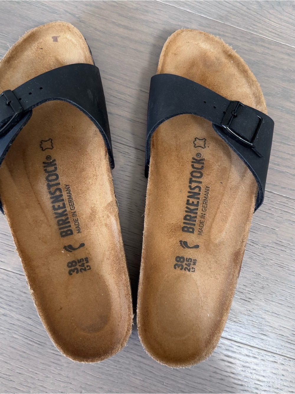 Birkenstock Madrid Black Birko-Flor